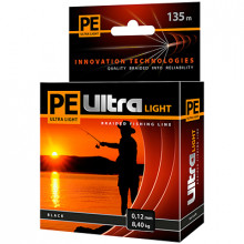 Плетеный шнур PE AQUA ULTRA LIGHT Black 0,12mm135m 8,4кг