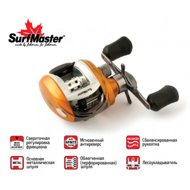 Мультипликатор кастинговый Surf Master Silver Fish 20L