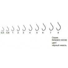 Крючок СЕРЕБРЯНЫЙ РУЧЕЙ Ringed Hook BlackNi №0,5/10шт.